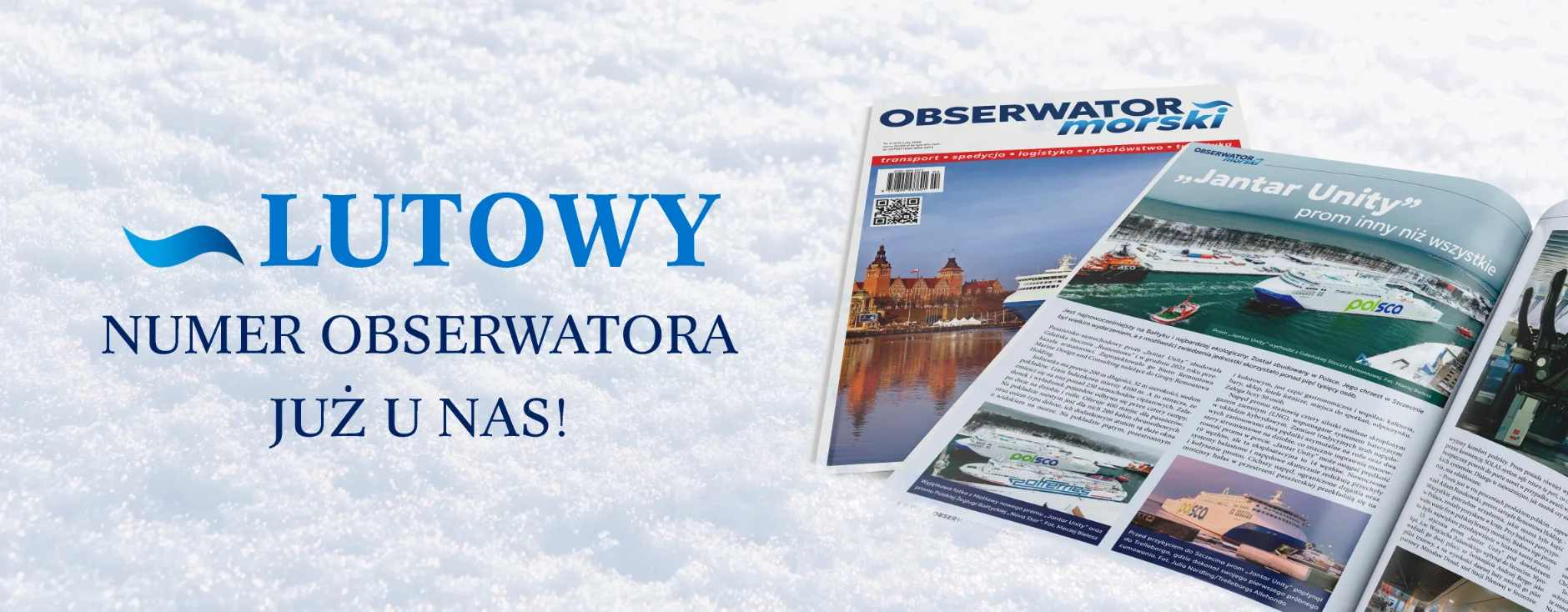 Obserwator Morski 02/2026 w nowej, odświeżonej formie z nowym logo.
